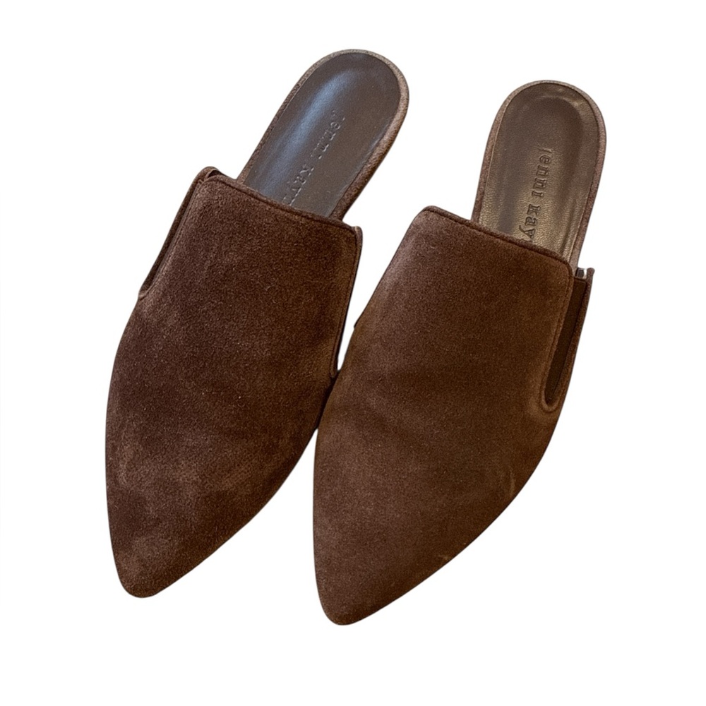 Jenni Kayne pointed toe suede brown mule size 37